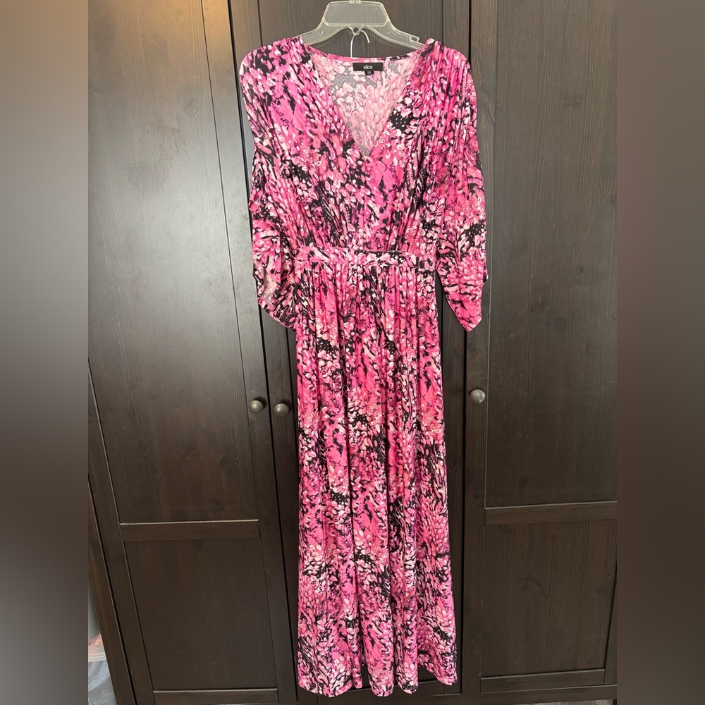 Ellos Women's Plus Size Knit Tie-Back Maxi Dress